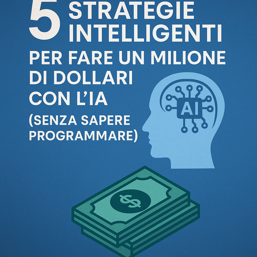 5 Strategie Intelligenti per Fare un Milione di Dollari con l’IA (Senza Sapere Programmare)